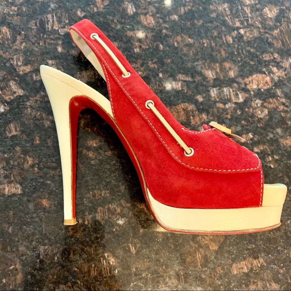 ✨SOLD✨Christian Louboutin Jefferson Peeptoe 140mm - Picture 5 of 11